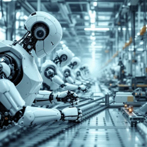 工場で働くロボット